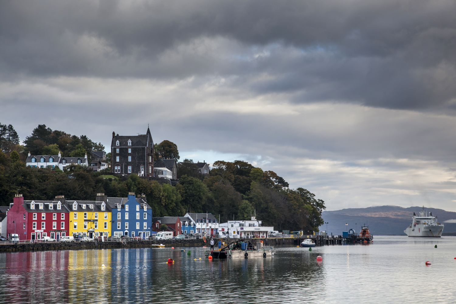 Colourful houses on the waterfront of Tobermory, Isle of Mull